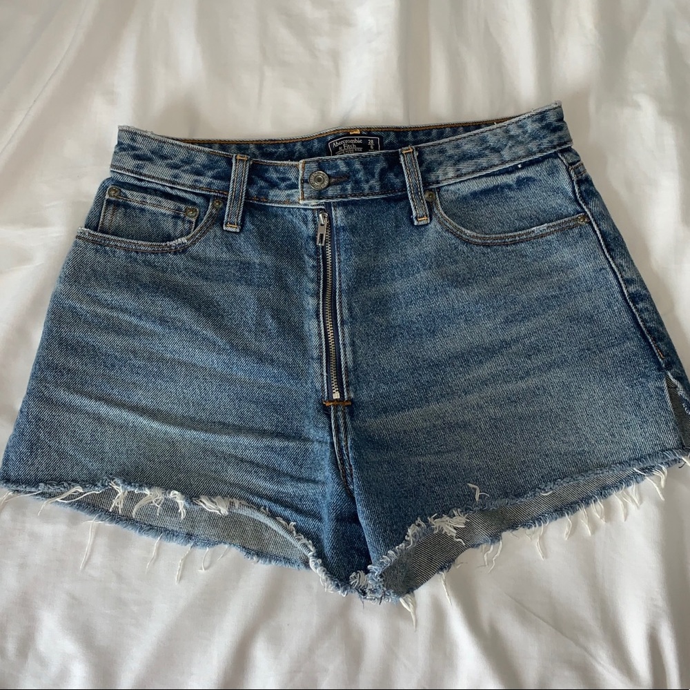 Abercrombie high waisted jean shorts